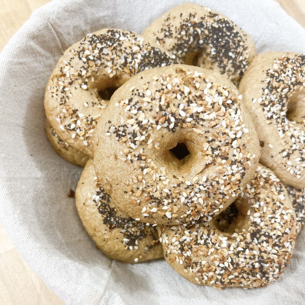 Whole Grain Sourdough Bagels